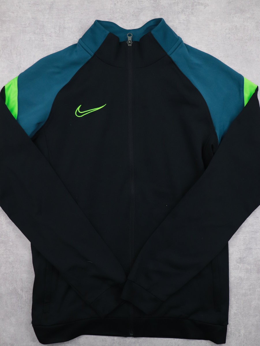 Nike Dri-Fit Track Jacket Mens Small Full Zip Gym Running, Black