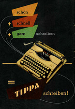 Ganzseitige Anzeige/Werbung/Reklame 1955 : TIPPA SCHREIBMASCHINE