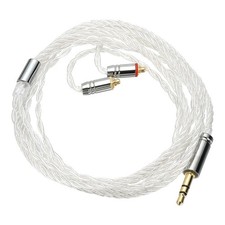 IEM Earphone Cable 28AWG 1.2m 4 Cores HiFi Ear Monitor Cable Silver 3.5mm, MMCX