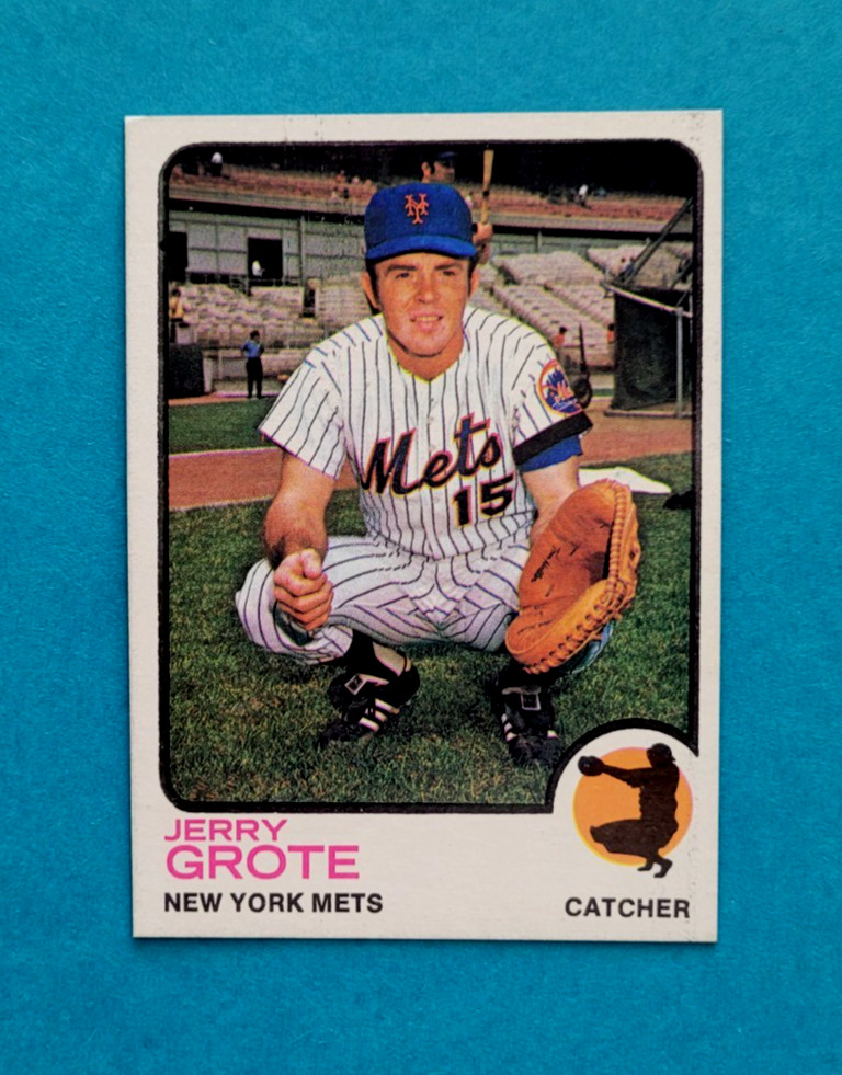 1973 Topps #113 Jerry Grote New York Mets Baseball Card Near Mint