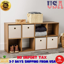 Mainstays 8 Cube Storage Organizer, Warm Walnut