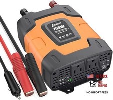Power Inverter 4.8A Dual USB Ports 2 AC Outlets Car Inverter DC 12V to AC 750W