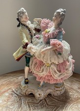 German Dresden MZ Irish Porcelain and Lace Fi...
