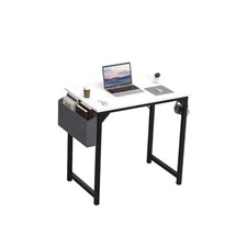  Office Small Computer Desk Modern Simple Style Writing 32 Inch Wood White