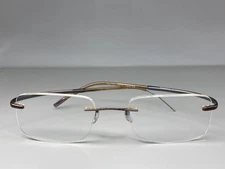 Silhouette Eyeglasses Frame 7690 6060 21-155, Titanium Brown FRAMES ONLY
