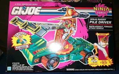  NEW FACTORY SEALED BOX G IJOE  NINJA RAIDER PILE DRIVER WITH T'Gin-zu MISB L@@K