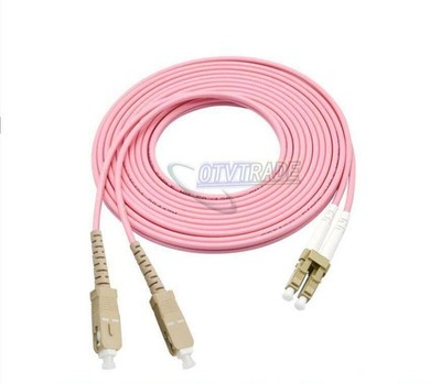 1M LC to SC UPC Duplex Fiber Cable OM4 Multimode 3.0mm Fiber Optic Patch Cord #q