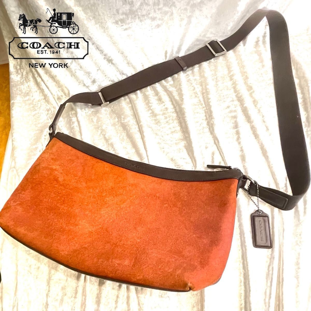 Rare Excellent Condition CHACH COACH Camden Crossbody Bag Transit Suede x Leathe