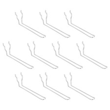 10Pcs Pegboard Hooks, 4 Inch Stainless Steel Peg Board Display Hook, Silver
