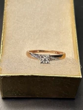 Diamond Engagement Ring: 10k rose gold with half carat diamonds .5ct (Zales)