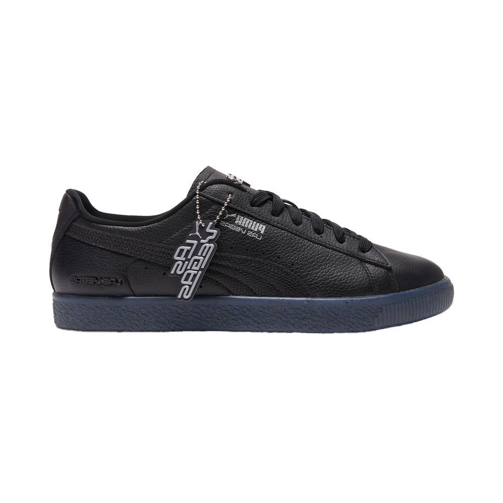 PUMA Clyde Club Flagship Lace Up  Mens Black Sneakers Casual Shoes 40467001