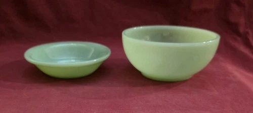 2 Anchor Hocking Jadeite Fire King Bowls Restaurantware