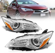 Fit 2015-2017 Toyota Camry Headlights Assembly for 15-17 Camry Chrome Housing He