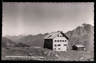 New Regensburg Hut on the Stubai, Postcard 