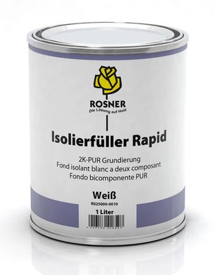 Rosner Isolierfüller Rapid weiss Holz 2K PUR-Express Füller Grundierung 1 Liter