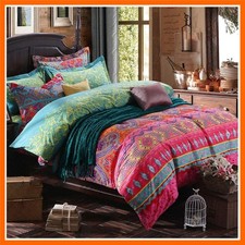 Boho Duvet Cover King Brushed Microfiber 3 Pieces King Bedding Set Colorful B...