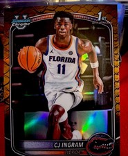 2025-26 Bowman Basketball CHROME Reptilian Refractor BCP-77 CJ Ingram, Florida