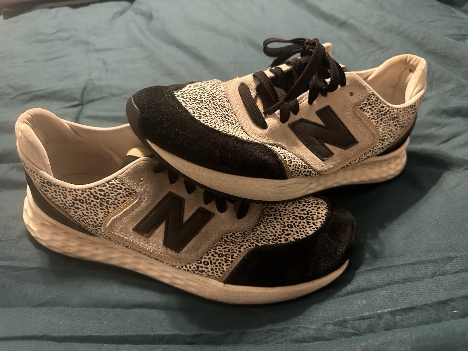 New Balance Fresh Foam X70 Women's Sneakers Black White Animal Print thumbnail 2