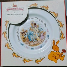 Unused Brand New Boxed Royal Doulton Bunnykins Christening Plate Fine China