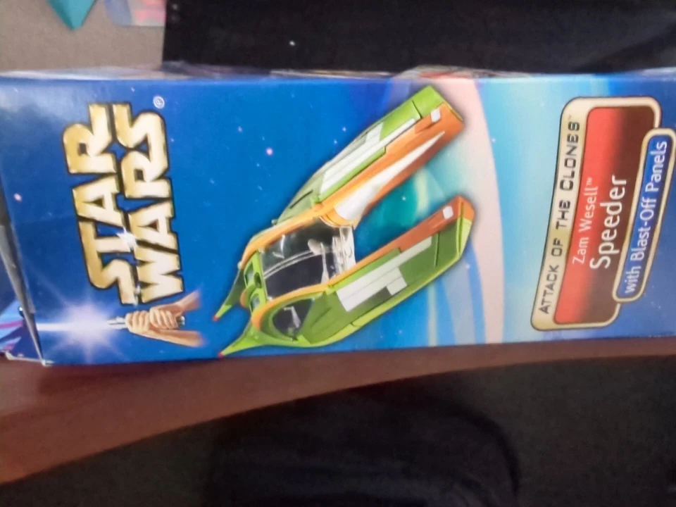 Star Wars AOTC Zam Wessel’s Speeder MISB Hasbro 2002 - - Imagem 4 de 4
