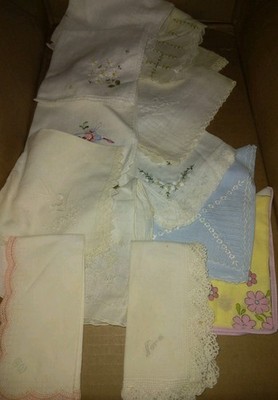 Lot Of 12 Vintage Handkerchiefs