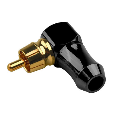 Audioadapter Rechtwinklig Männlich Stecker Konverter Messing vergoldet Ersetzt