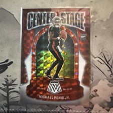 2024 Panini Mosaic Michael Penix Jr Rookie Center Stage White Mosaic #/25