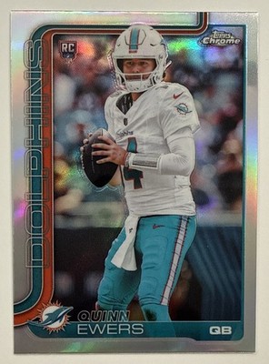2025 Topps Chrome Refractor Quinn Ewers #316 (RC) Miami Dolphins