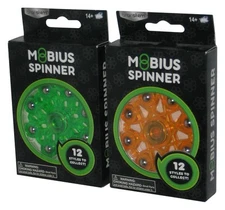 Mobius Spinner Green & Orange Brainstem Bullsitoy Fidget Toy Lot