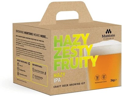 Muntons Flaggschiff New England Hazy IPA Indien Pale Ale Bier Kit 35 Pints Homebrew