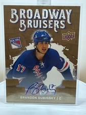 2025-26 UD Rangers Centennial Dubinsky Auto BB-9 Broadway Bruisers