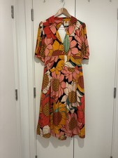 Brand New Farm Rio Colourful Sunflower Midi Dress (Size M)