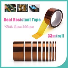 Heat Resistant Tape Kapton Polyimide Insulation Thermal For PCB 3mm-100mm Width