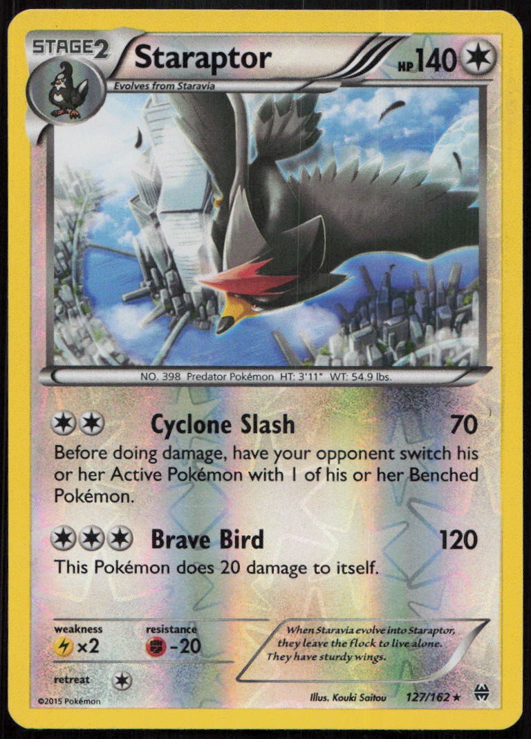 Staraptor 127/162 LP BREAKthrough Rare Reverse Holo Pokemon