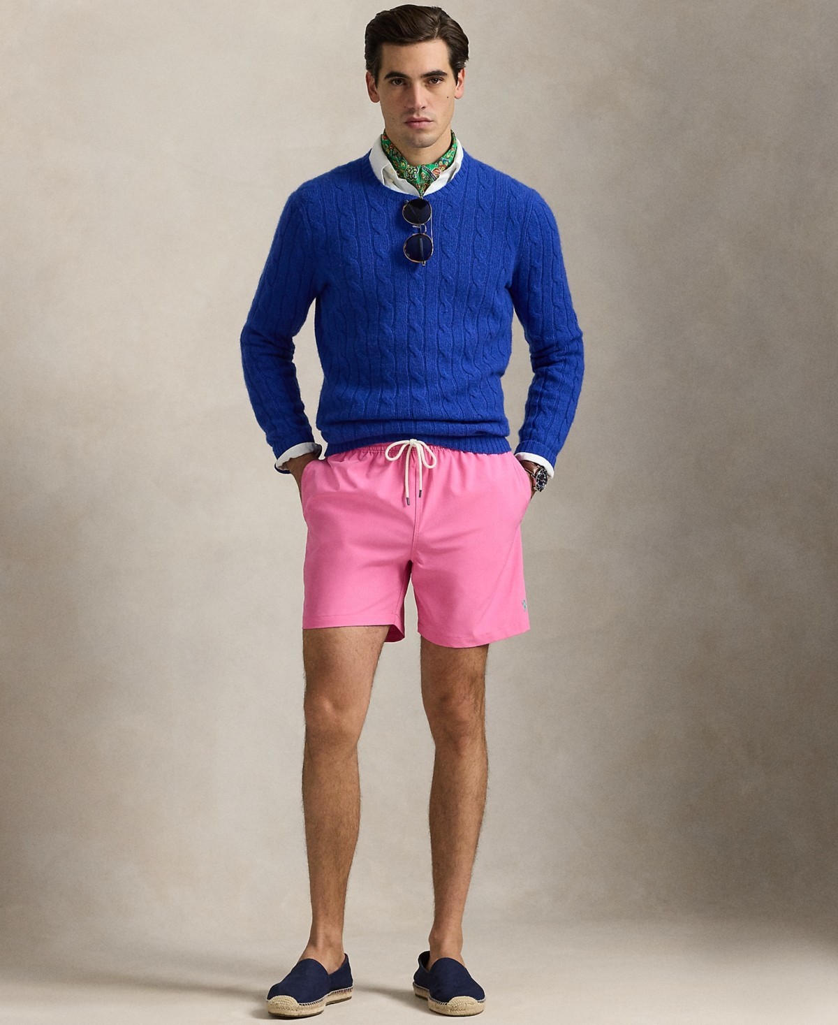 Polo Ralph Lauren Mens Traveler Classic Swim Shorts in Pink Size Medium 11690₽