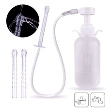 300ml Pump Action Douche Enema Bottle with Nozzle Vaginal Anal Clean Tool Kit