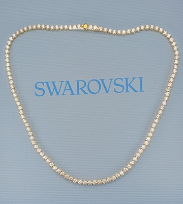 NEW 100% Authentic SWAROVSKI White Gold Chain Matrix Tennis Necklace 5681795