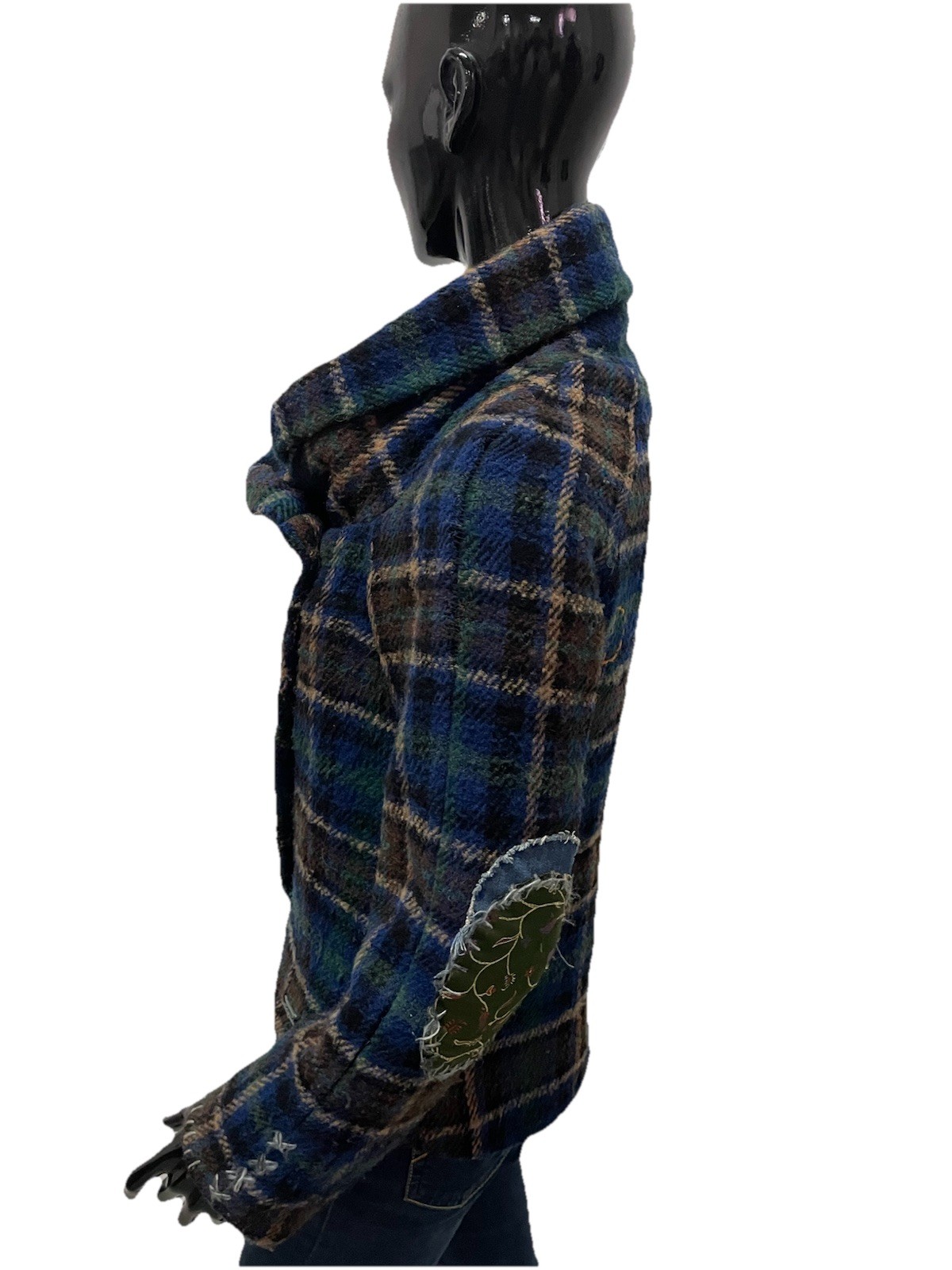 Desigual Women's Jacket Wool Patchwork Scottish S… - image 9