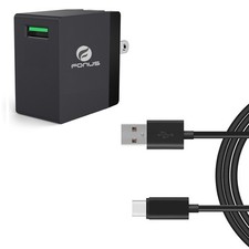 Quick Home Charger 18W 6ft USB Cable Power Cord Travel Wall for Tablets