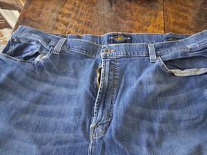Lucky Brand Men's 181 Relaxed Straight Denim Jeans 50x34 Distress style Slightly