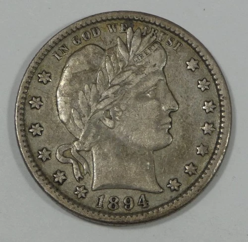 1894-O Barber Quarter EXTRA FINE Silver 25c