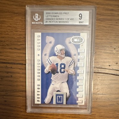 Donruss 2000 Preferred QBC Lettermen Peyton Manning Colts #LM02 BGS 9 Mint