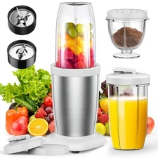 TENKER 900W Fruit Vegetable Smoothie Blender Juice Mix Countertop Blenders White