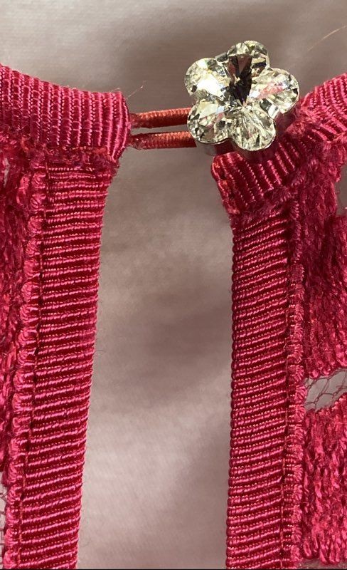 Ted Baker Size 2 Caree Dress Pink Floral Cutwork Lace Cocktail Fit & Flare