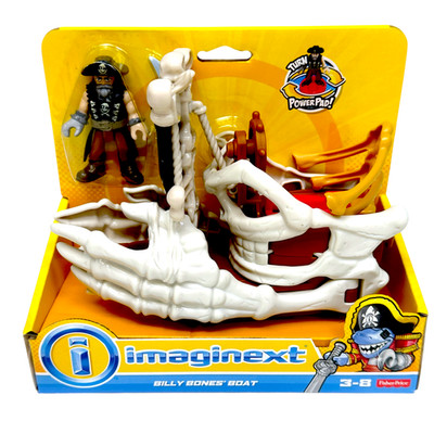 Imaginext Pirate Billy Bones Boat Skeleton Hands Action Figure Playset Toys 3+