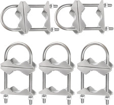 Double Antenna Mast Clamp - 5 PCS Antenna Pole Mount Bracket V Jaw Block with U