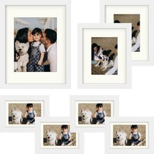 Set of 7 Gallery Wall Frame in White - Includes 11x14, 8x10, and 5x7 Picture