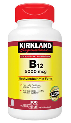 Kirkland Signature Quick Dissolve B-12 5000 mcg, 300 Tablets