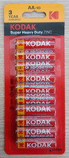 Image of Kodak AA Batteries Super Heavy Duty Zinc 1.5V Longest expiry