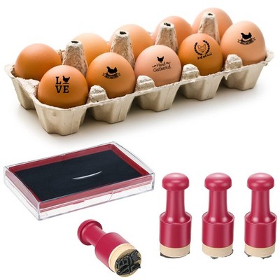 4 Pcs Egg Stamps for Fresh Eggs Personalized Chicken Stamp with Black Ink...